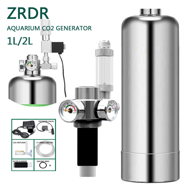 Planted Aquarium Co2 - Generator CO2 Akuarium ZRDR dengan Pengukur