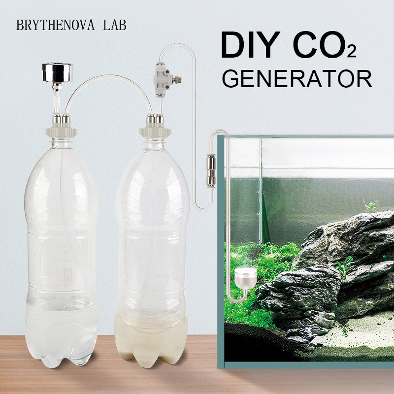 Planted Aquarium Moss - Generator CO2 untuk Akuarium Tanaman, Kit