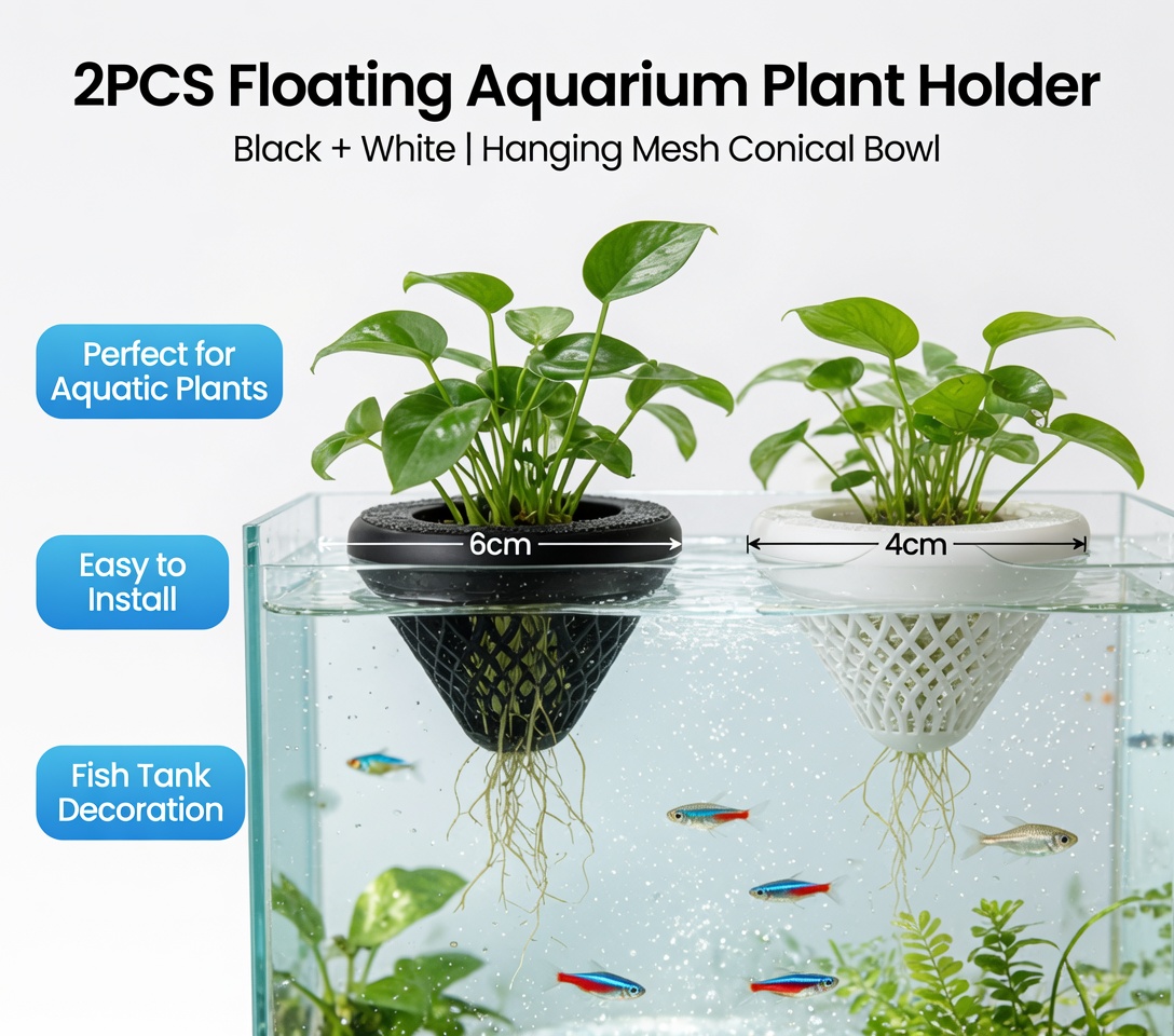 2 Buah Tempat Tanaman Akuarium - Aquarium Plant Rings ulasan dan harga