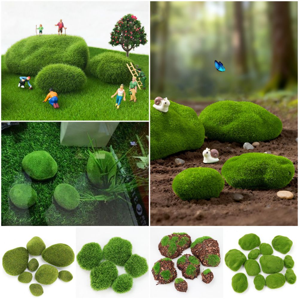 2/4/6/10PCS Batu Lumut Buatan  - Planted Aquarium Moss ulasan dan harga