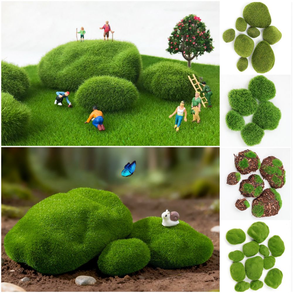 2/4/6/10PCS Batu Lumut Buatan  - Planted Aquarium Moss ulasan dan harga