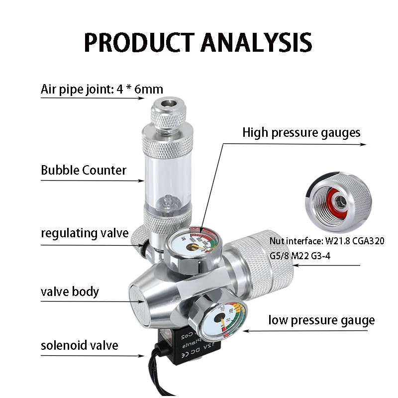 Katup Elektromagnetik Pengatur - Planted Aquarium Co2 ulasan dan harga